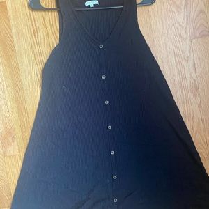 Black button dress